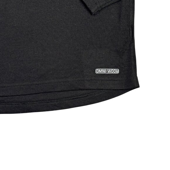Omni Wool Base Layer Shirt Mens XL Black Wool Long Sleeve Hunting Outdoor Sports - Picture 6 of 9